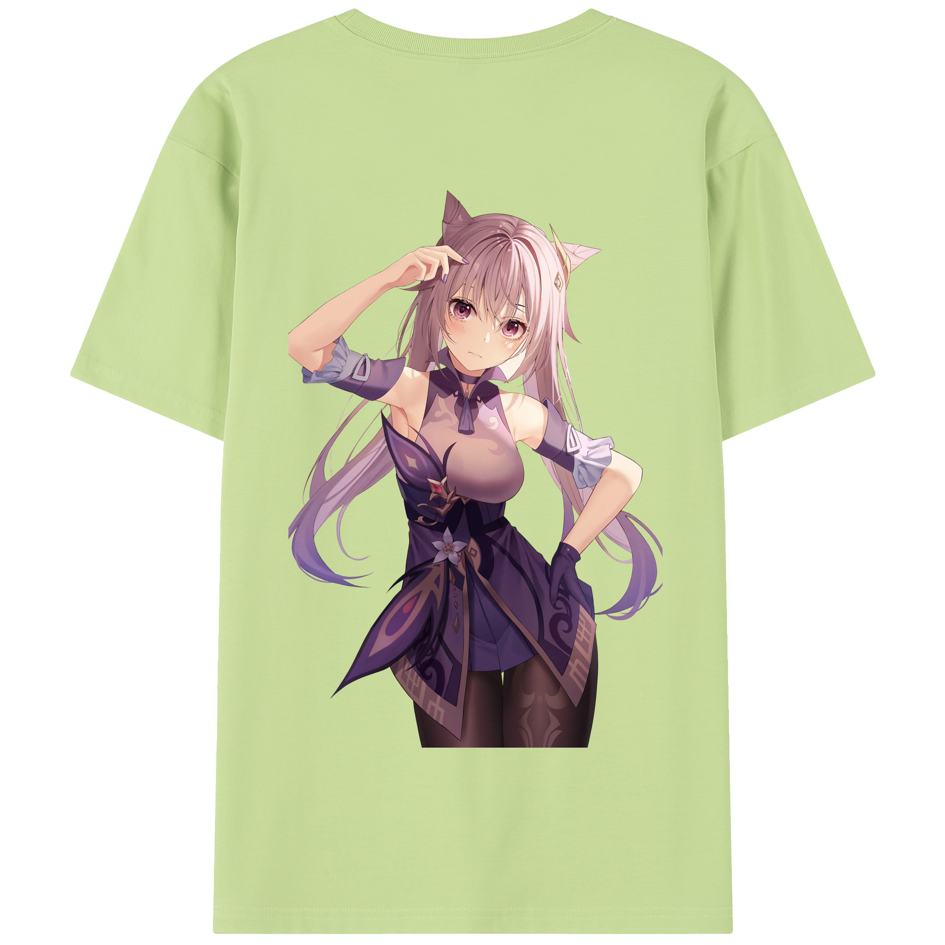 げんし神 刻晴 こくせい genshin Kokusei 綿100％半袖Tシャツ（背面プリント）